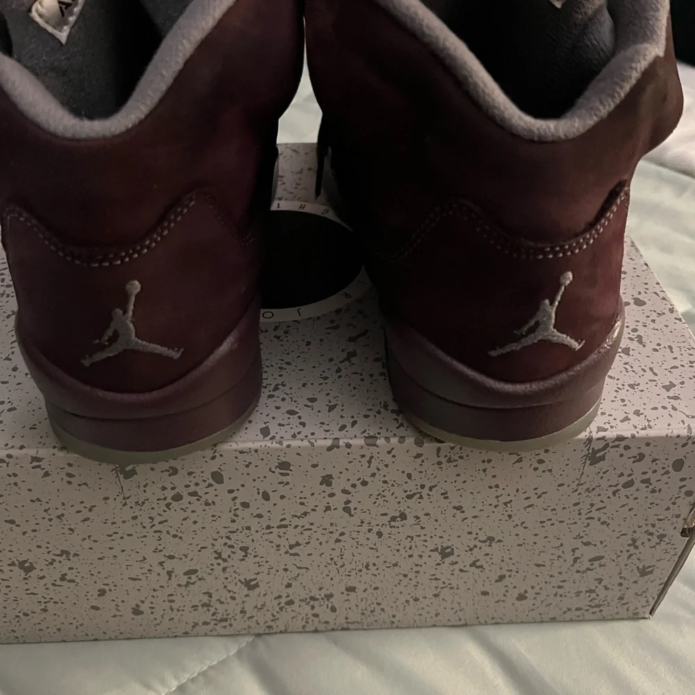 Jordan Kids Sneakers Burgundy and Gray